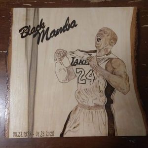 Kobe Bryant Pyrography Memorial